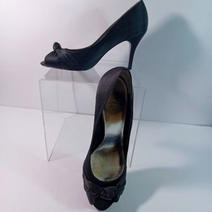 Monet, Satin Pumps Size 9 1/2 Black